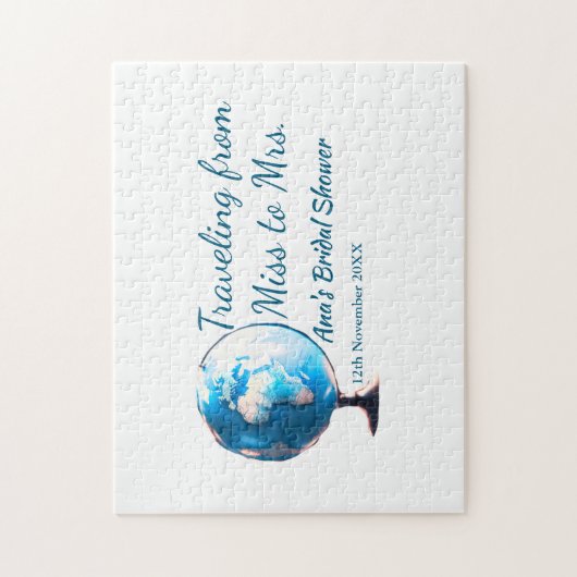 Travel Brautparty Namensdatum fehlen Frau Sim Puzzle (Vertikal)