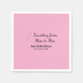 Travel Brautparty Namensdatum fehlen Frau Sim Serviette (Vorderseite)