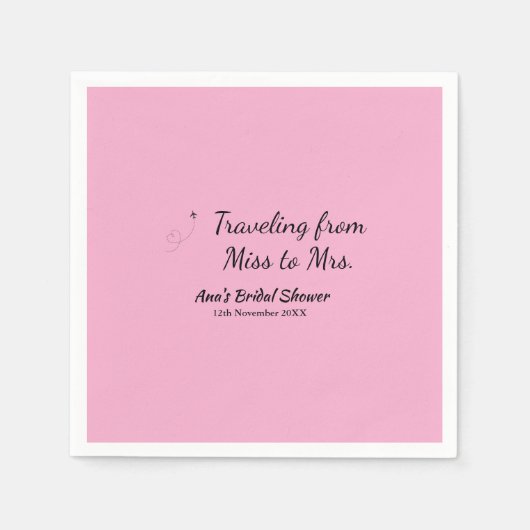 Travel Brautparty Namensdatum fehlen Frau Sim Serviette (Vorderseite)