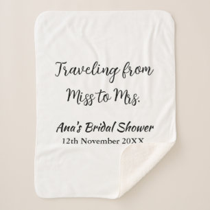 Travel Brautparty Namensdatum fehlen Frau Sim Sherpadecke