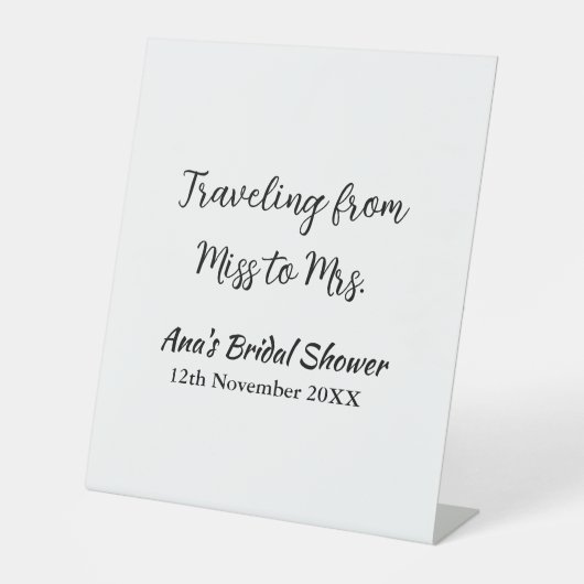 Travel Brautparty Namensdatum fehlen Frau Sim Sockelschild (Vorderseite)