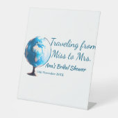 Travel Brautparty Namensdatum fehlen Frau Sim Sockelschild (Vorderseite)