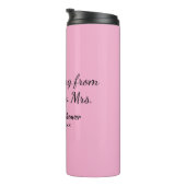 Travel Brautparty Namensdatum fehlen Frau Sim Thermosbecher (Nach rechts gedreht)