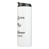 Travel Brautparty Namensdatum fehlen Frau Sim Thermosbecher (Nach rechts gedreht)