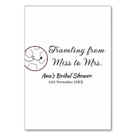 Travel Brautparty Namensdatum fehlen Frau Sim Tischnummer