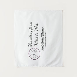 Travel Brautparty Namensdatum fehlen Frau Sim Wandteppich