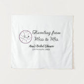 Travel Brautparty Namensdatum fehlen Frau Sim Wandteppich (Vorderseite (Horizontal))