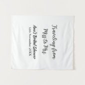 Travel Brautparty Namensdatum fehlen Frau Sim Wandteppich (Vorderseite (Horizontal))