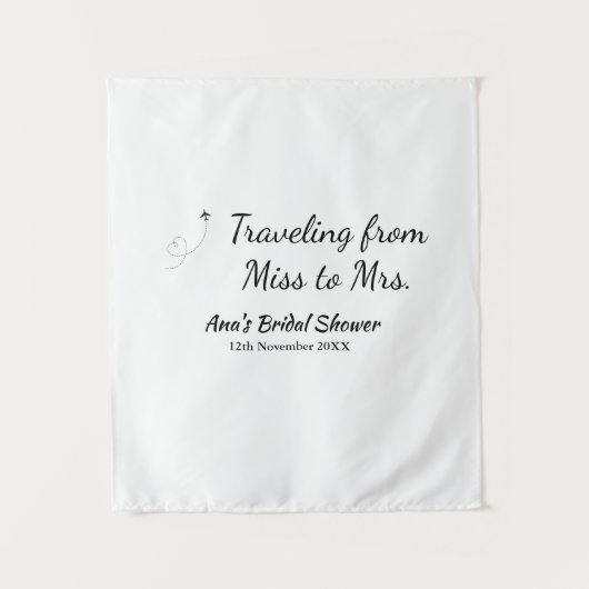 Travel Brautparty Namensdatum fehlen Frau Sim Wandteppich (Vorderseite)