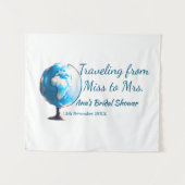 Travel Brautparty Namensdatum fehlen Frau Sim Wandteppich (Vorderseite (Horizontal))