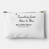 Travel Brautparty Namensdatum fehlen Frau Sim Zubehörtasche (Rückseite)