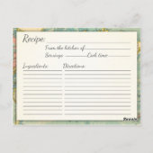 Travel Brautparty Rezept Card Miss an Mrs. Postkarte (Rückseite)