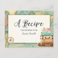 Travel Brautparty Rezept Card Miss an Mrs.