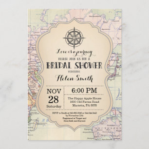 Travel Bridal Dusche Einladung