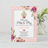 Travel Bridal Dusche Einladung Miss an Frau Duwer (Stehend Vorderseite)