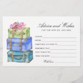 Travel Bridal Shower Advice and Wishes Briefpapier (Vorderseite)