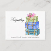 Travel Bridal shower QR code for registry  Begleitkarte (Vorderseite)