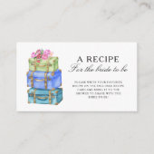 Travel Bridal Shower Recipe for the bride to be Begleitkarte (Vorderseite)