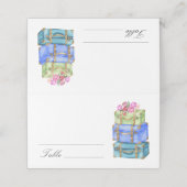 Travel bridal shower - wedding place cards platzkarte (Außenseite Aufgefaltet)