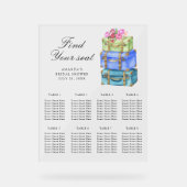 Travel Bridal shower Wedding seating chart Acrylschild (Vorderseite)