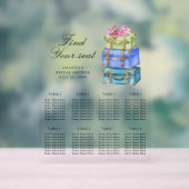 Travel Bridal shower Wedding seating chart Acrylschild (Neutral)