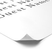 Travel Bridal shower Wedding seating chart Poster (Ecke)