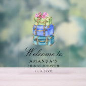 Travel bridal shower welcome sign acrylschild (Neutral)