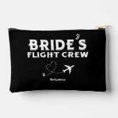 Travel Bride Flight Crew Bridesmaid Bachelorette Zubehörtasche (Rückseite)