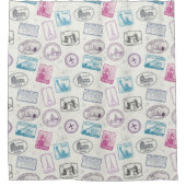 Travel Briefmarke Duschvorhang (Vorderseite)