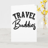 Travel Buddies Funny Group Vacation Matching Karte (Gelbe Blume)