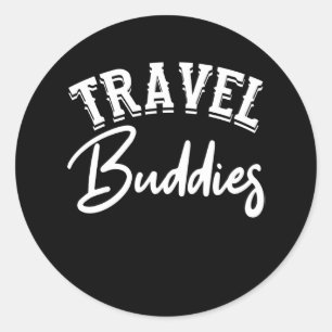 Travel Buddies Funny Group Vacation Matching Runder Aufkleber