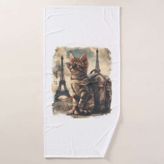 Travel Buddy Cat Badehandtuch (Badehandtuch)