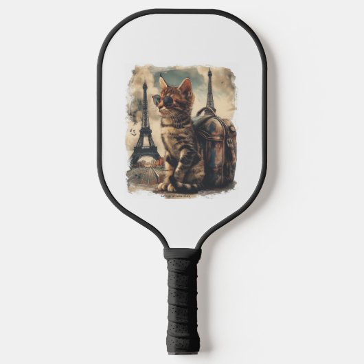 Travel Buddy Cat Pickleball Schläger (Vorderseite)