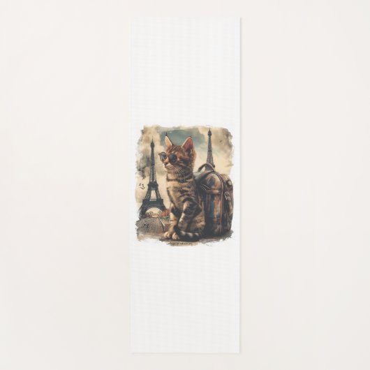 Travel Buddy Cat Yogamatte (Vorderseite)
