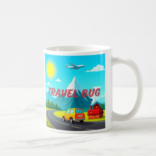 Travel Bug / I Liebe to Travel ! Kaffeetasse (Rechts)