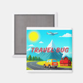 Travel Bug Magnet (Vorderseite/Rückseite)