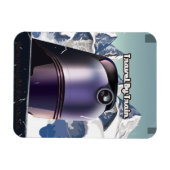 Travel By Train Sci-Fi Vintage Kunst Magnet (Horizontal)