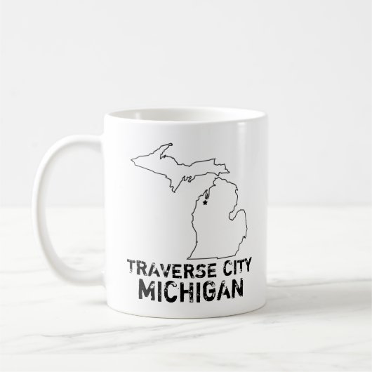 Travel City Michigan Kaffeetasse (Links)