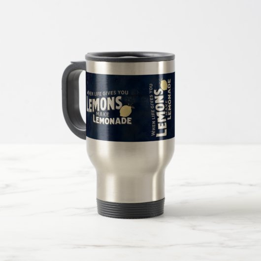 Travel Commuter Mug Optimism On The Go Quote Reisebecher (Vorderseite Links)