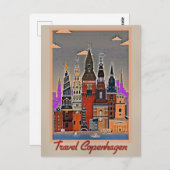 Travel Copenhagen, Dänemark Postkarte (Vorne/Hinten)