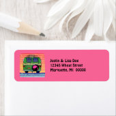 Travel Custom Van Camping Glamping Address Labels (Insitu)
