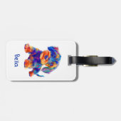 Travel Dog, coloured, cute, Gepäckanhänger (Rückseite horizontal)