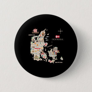 Travel Europe Dänemark Karte Kopenhagen Dänische F Button