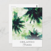 *~* Travel Exotic AP25 Personalize - Palm Leaf . Postkarte (Vorne/Hinten)