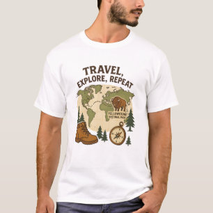 Travel Explore Repeat - Yellowstone-Nationalpark  T-Shirt