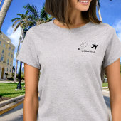  Travel Family Vacation Airplane & Custom Location Tri-Blend Shirt
