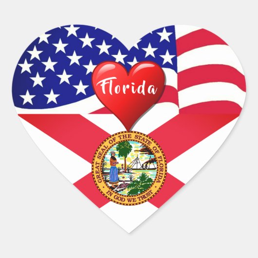 Travel Florida Liebe Sticker (Vorderseite)