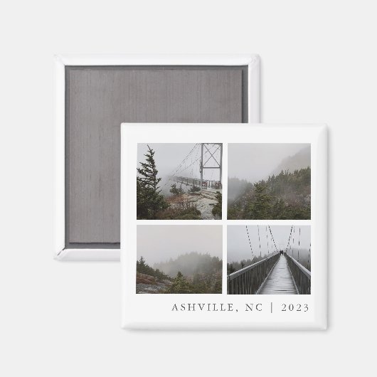 Travel Foto Collage Custom Vacation Keepake Magnet (Vorderseite/Rückseite)