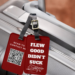 Travel Funny "Flew Good Sind zum Kotzen nicht" und Gepäckanhänger