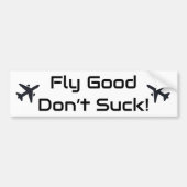 Travel Funny 'Fly Good Don't Sind zum Kotzen' Fun Autoaufkleber (Vorne)